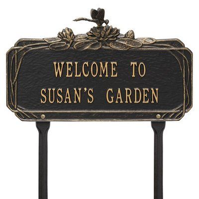 Dragonfly Garden Black Dedication Plaque